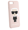 Фото — Чехол для смартфона Lagerfeld для iPhone 7/8/SE 2020 Liquid silicone Iconic Karl Hard Light pink
